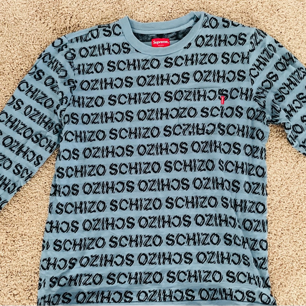 Supreme Schizo Jacquard Long Sleeve Crewneck (M)